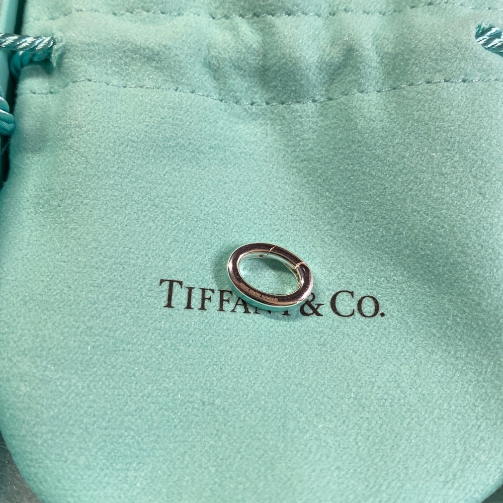 New Tiffany & Co oval blue enamel clasping ring RARE RETIRED - Picture 3 of 5